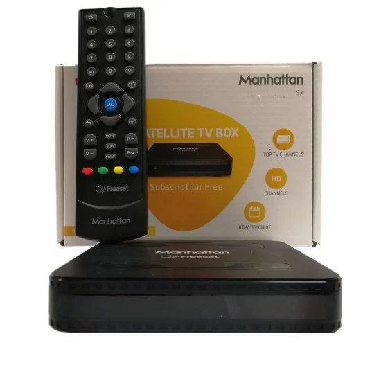 MANHATTAN SX FREESAT HD SET TOP BOX HDMI SATELLITE TV AV